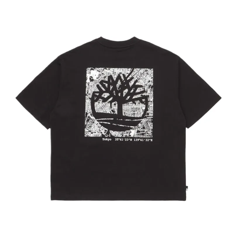 Timberland T Shirts Unisex Black Crew Neck Moderate Straight Fit