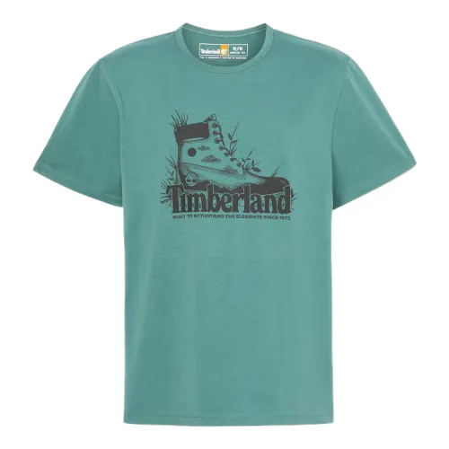 Timberland T Shirts Men's Green Crew Neck