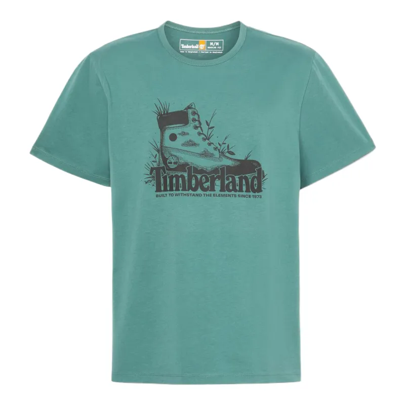 Timberland T Shirts Men's Green Crew Neck
