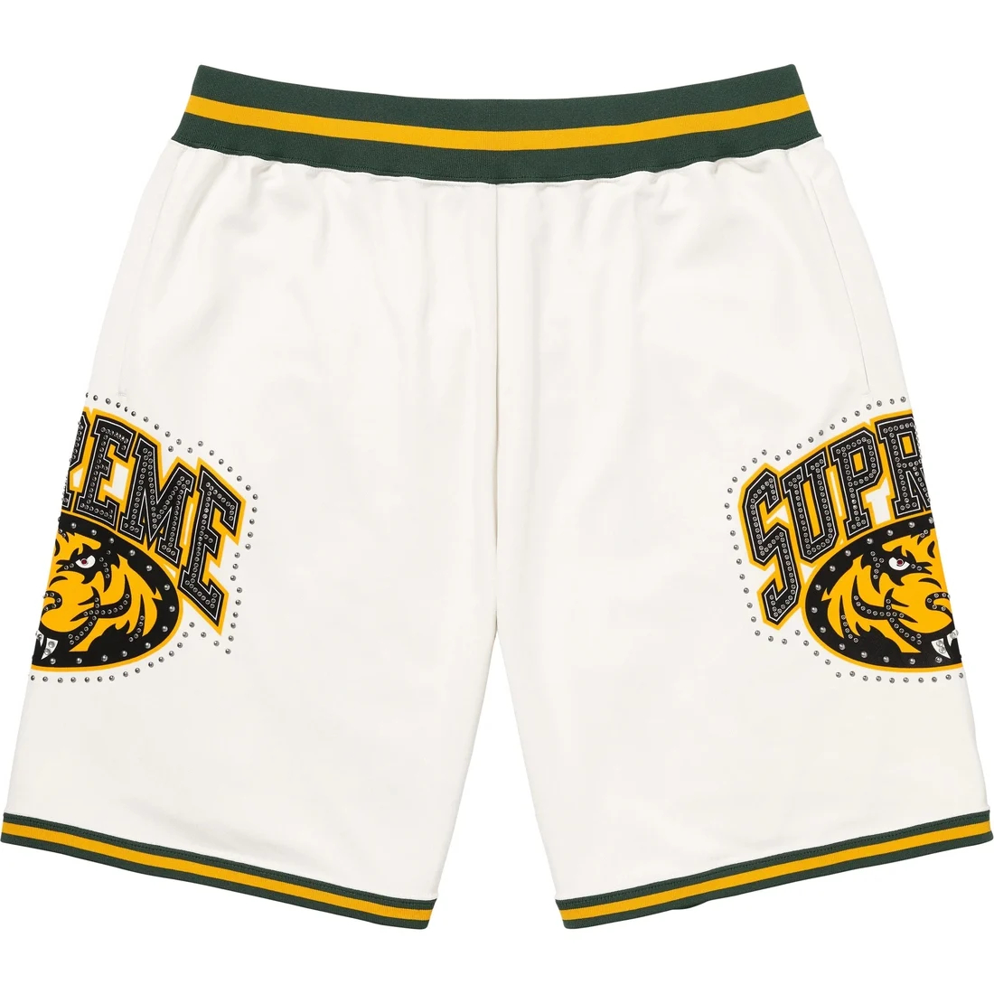 Supreme Tiger logo Studded Basketball Shorts