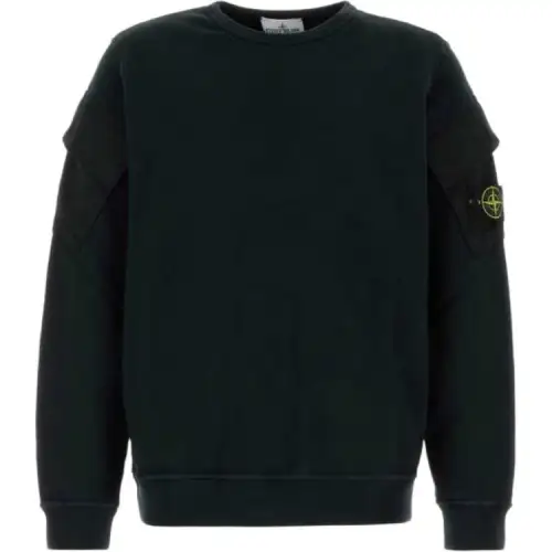 STONE ISLAND Logo Patch Crewneck Sweatshirt