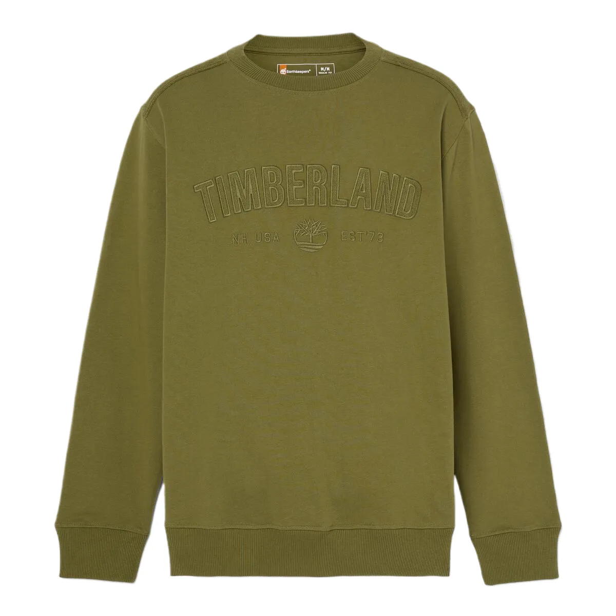 Timberland Sweatshirts Men's Green Crew Neck Moderate