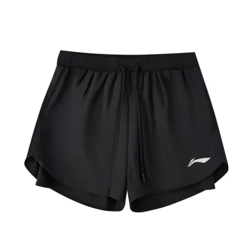 Li Ning Sports Shorts Women's Classic Black Women's Fit Thin