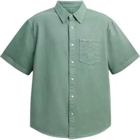 COACH Shirts Men's Green Lapel Moderate