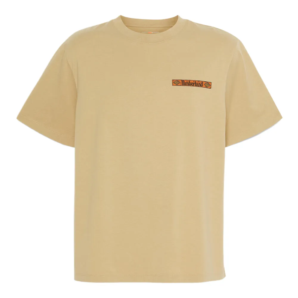 Timberland T-Shirts Men's Light Brown Crew Neck