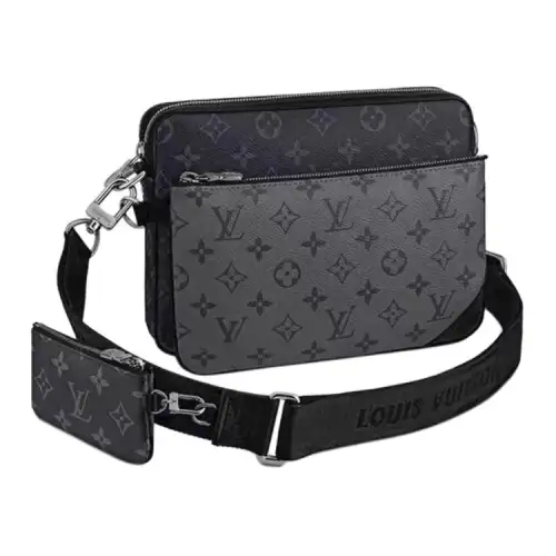 LOUIS VUITTON Trio Messenger Monogram Eclipse Reverse Gray