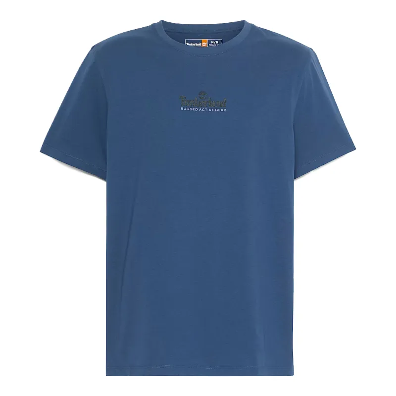 Timberland T Shirts Men's Blue Crew Neck Thin