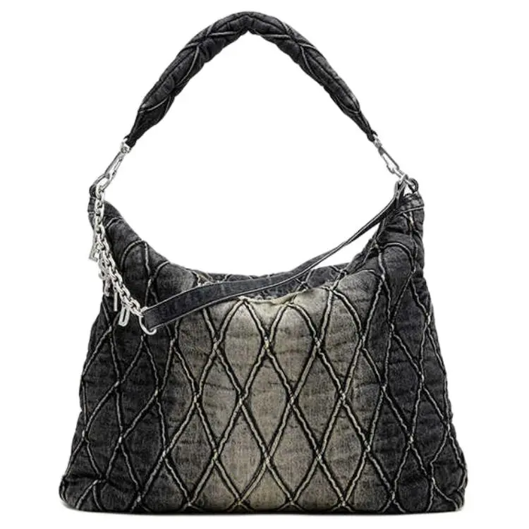 Diesel Charm-D quilted chain-embellished shoulder bag