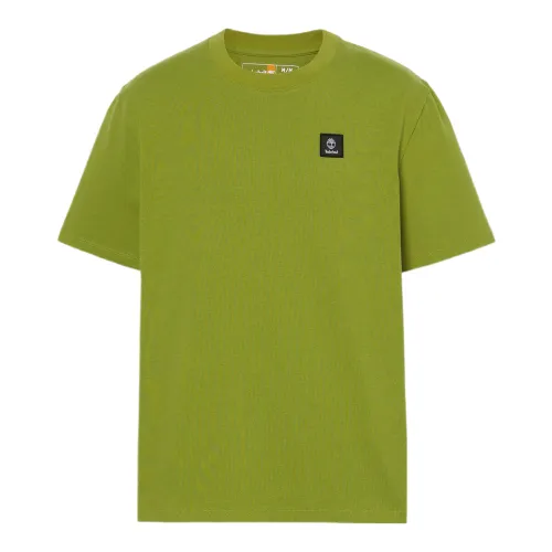 Timberland T Shirts Men's Green Crew Neck Moderate