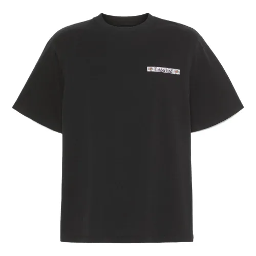 Timberland T Shirts Men's Black Crew Neck Moderate
