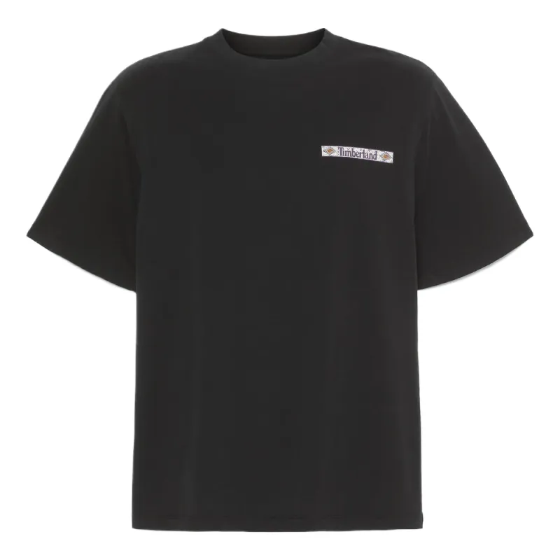 Timberland T Shirts Men's Black Crew Neck Moderate
