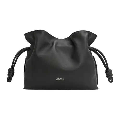 LOEWE Flamenco Nappa Cow Leather Clutch Mini Women's Black