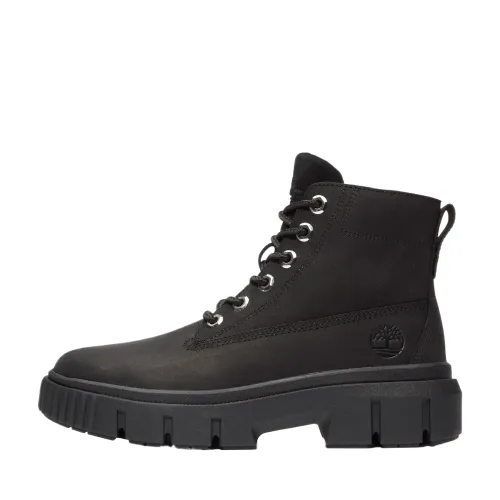 Timberland Greyfield Leather Cushioning Breathable Crew Outdoor Boots Women's Black