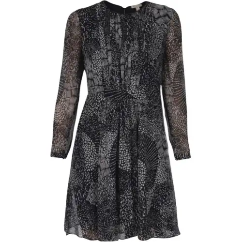 Burberry Long Sleeved Dress Women's Dark Blue