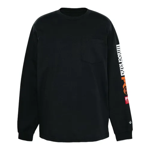 Timberland T Shirts Men's Black Crew Neck Moderate Straight Fit