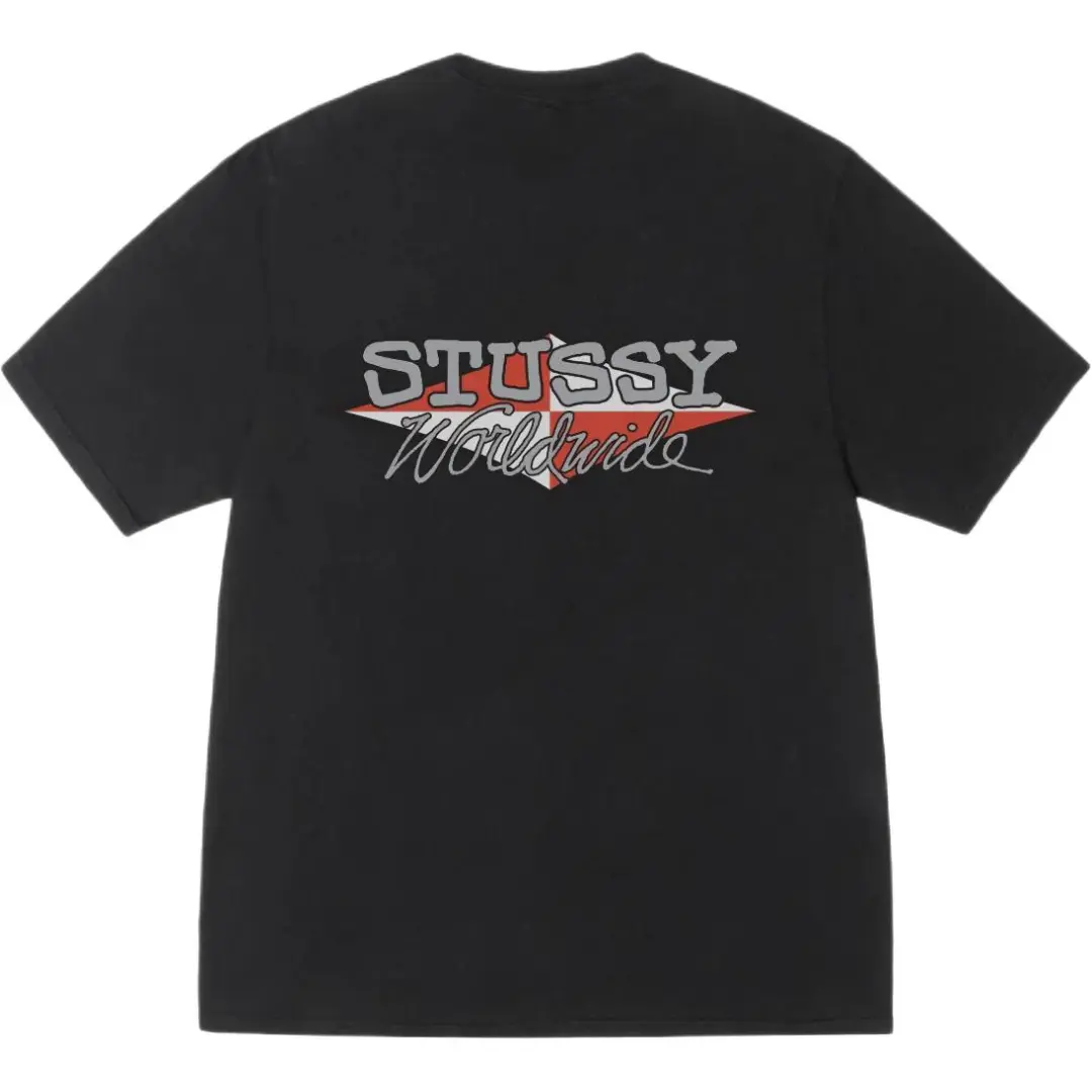 Stussy SS25 T Shirts Unisex Crew Neck Moderate Straight Fit