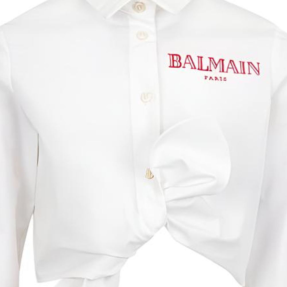 Детская рубашка BALMAIN (белый) — фото 5