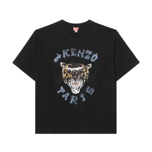 KENZO Logo Tiger Printed Crewneck T Shirt