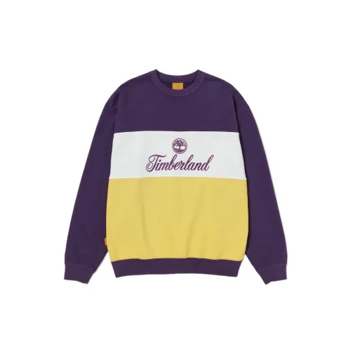 Timberland Sweatshirts Unisex Purple Crew Neck Moderate Regular