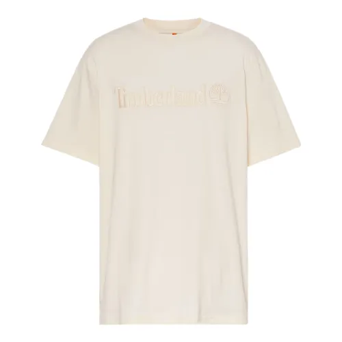 Timberland T Shirts Men's Beige Crew Neck
