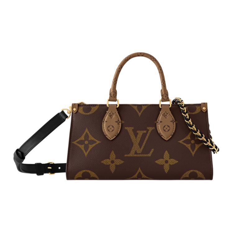 Женская сумка Louis Vuitton ONTHEGO EAST WEST Chain (коричневая)