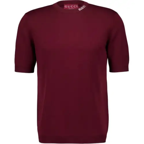 GUCCI Silk Cotton T shirt With GUCCI Intarsia