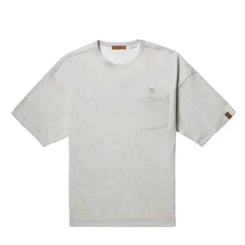 Timberland T Shirts Unisex Ecru Crew Neck Moderate Straight Fit