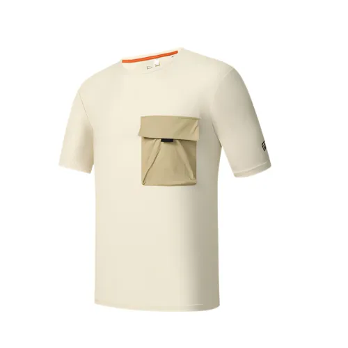 FILA Explorer T Shirts Men's Streptopelia White Crew Neck Moderate Straight Fit