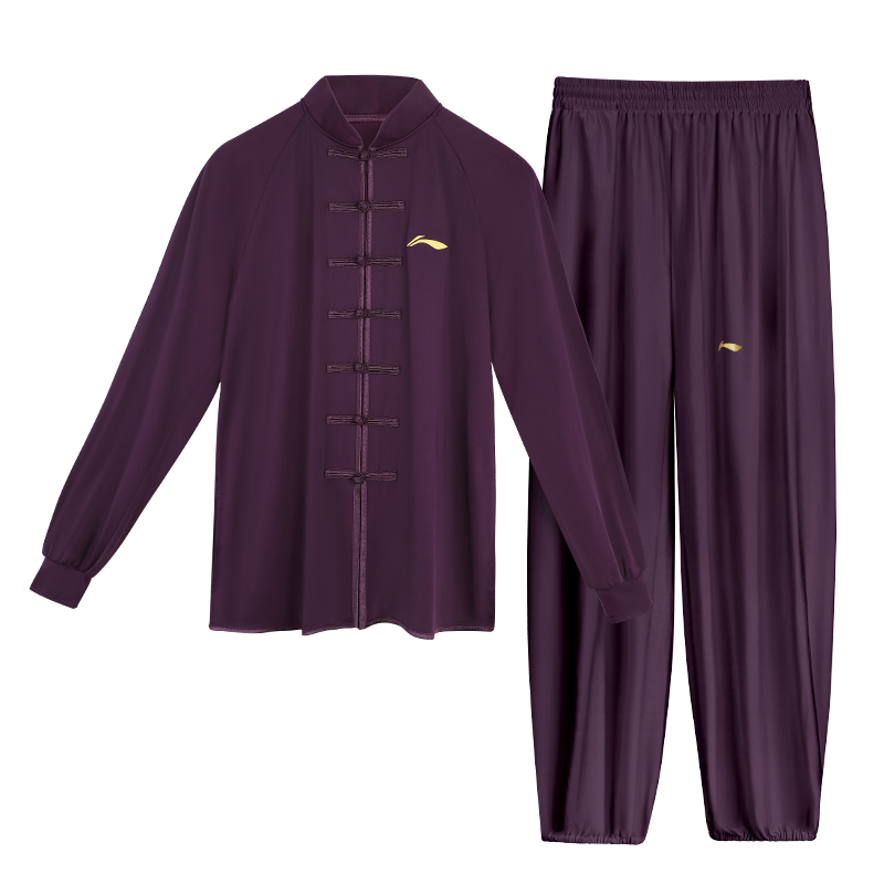 Li Ning, soft comfortable smooth breathable shirt for martial arts, trousers for training, sports suit for men and women, Chinese style, sun protection