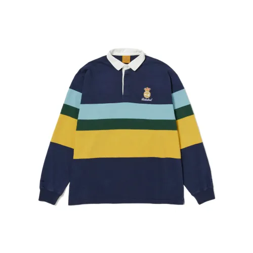 Timberland Sweatshirts Unisex Blue Polo Collar Moderate Heavyweight