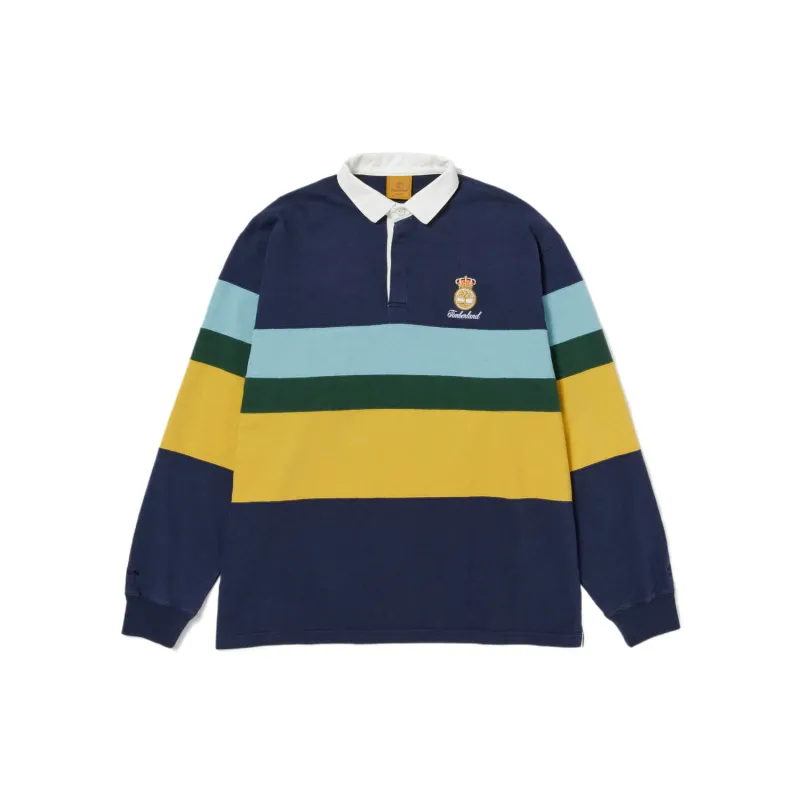 Timberland Sweatshirts Unisex Blue Polo Collar Moderate Heavyweight