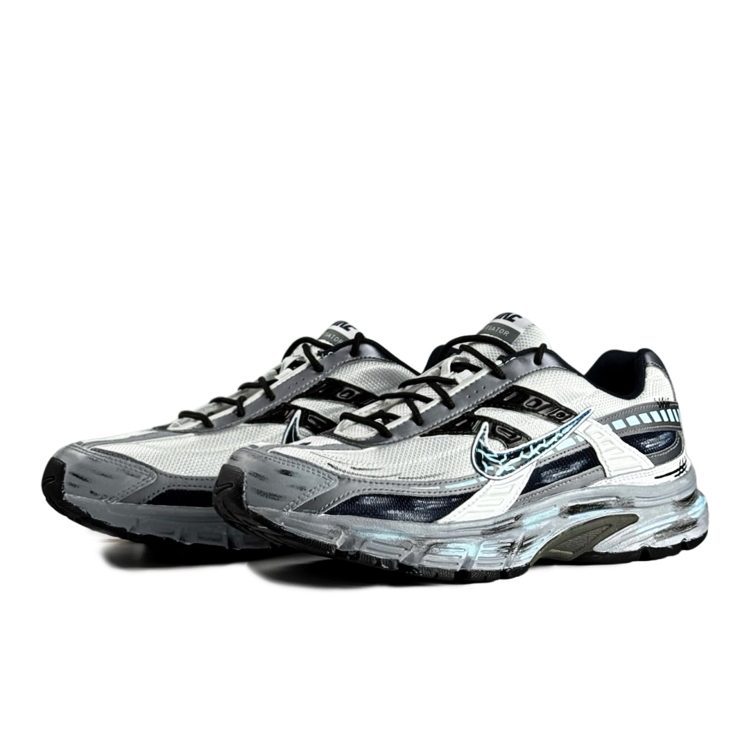 Nike Initiator Breathable Low top Running Shoes Men’s Black White Blue