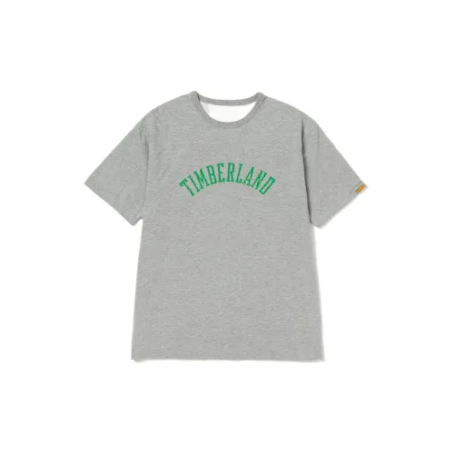 Timberland T Shirts Unisex Gray Crew Neck Moderate Straight Fit