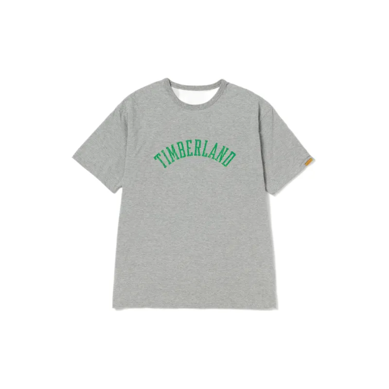 Timberland T Shirts Unisex Gray Crew Neck Moderate Straight Fit