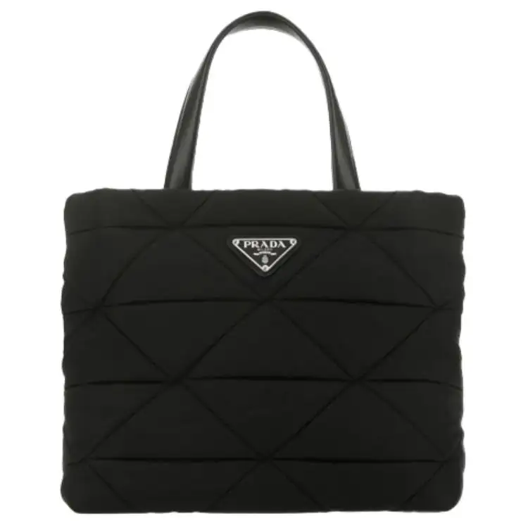 PRADA Thickened Nylon Shopping Bag Handbag Unisex Black
