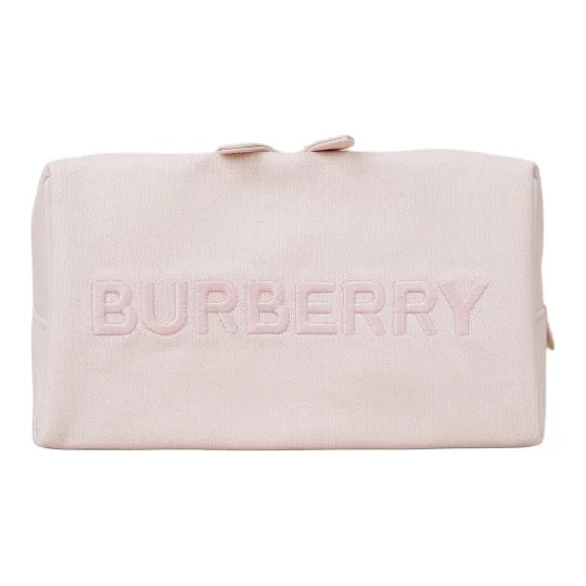 Burberry Large Capacity Pink Canvas Makeup Bags