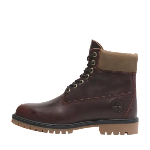 Timberland Heritage Collection Leather Ankle Length Combat Boots Men's Brown