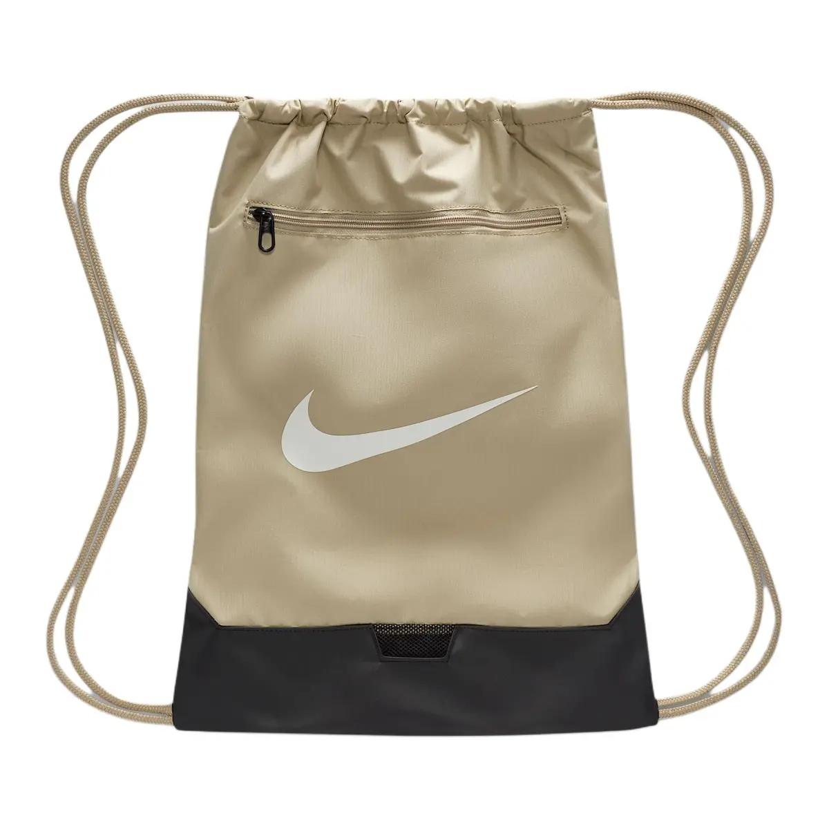 Nike Brasilia Fabric Backpack Unisex Desert Khaki & Black & Sail White