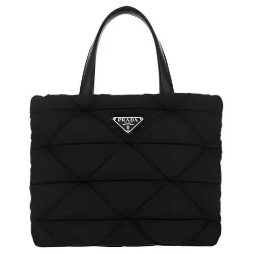PRADA Nylon Handbag Unisex Black