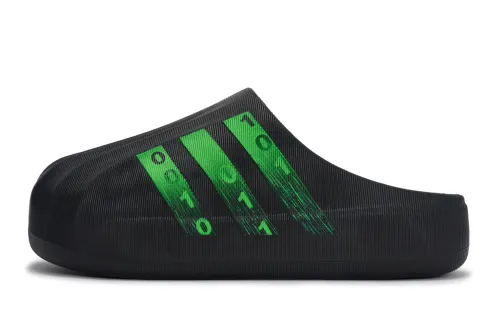 Adidas Originals AdiFOM SUPERSTAR MULE Abrasion Resistant Closed Toe Slippers Unisex Black Green