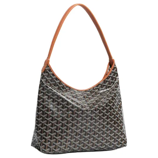 GOYARD Bohème Hobo Y-образная сумка для пресбиопии с принтом из кожи против давления с ручкой из холста и воловьей кожи, сумка для подмышек, сумка для мамы, сумка через плечо, женская, коричневая