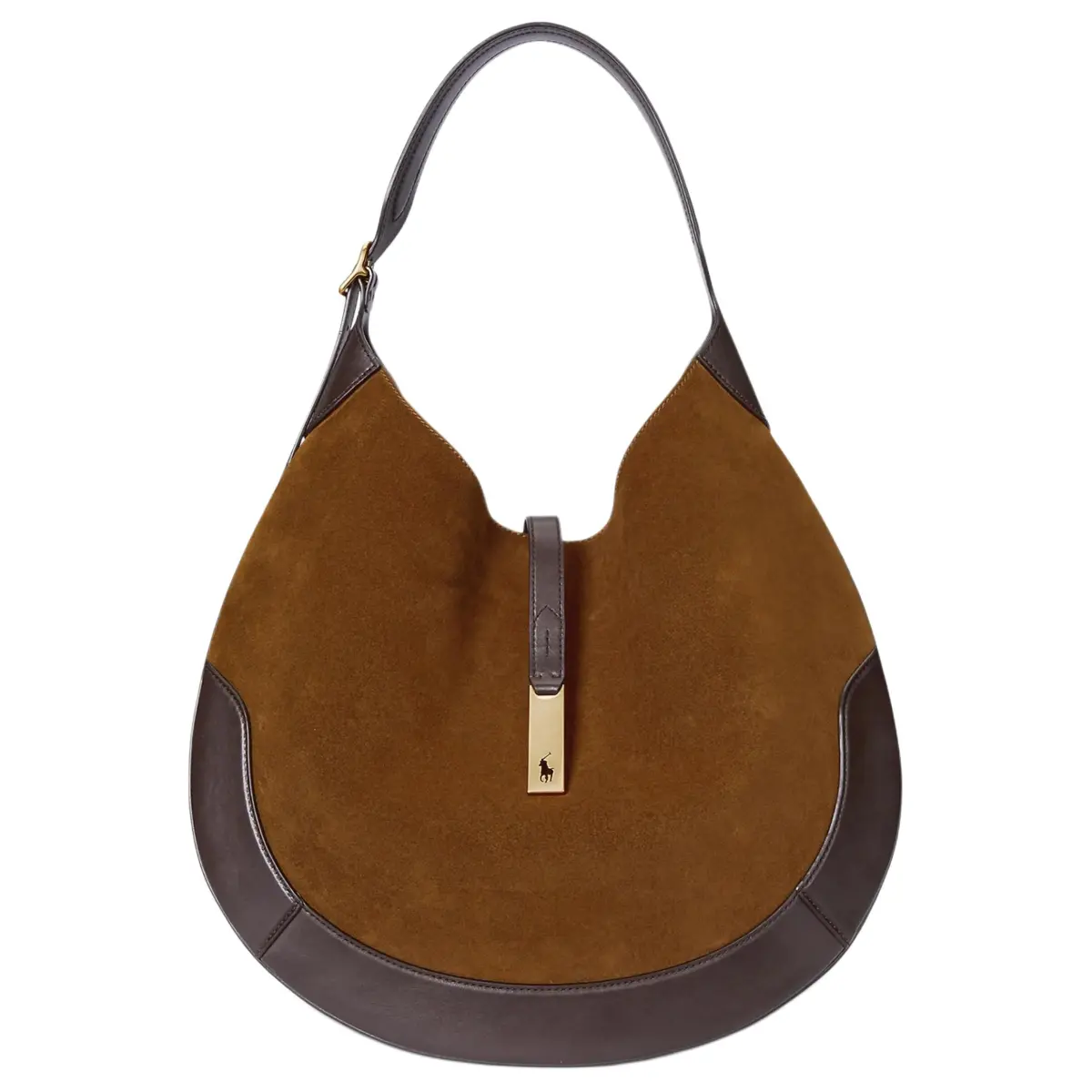 Polo Ralph Lauren Polo Id leather half-moon shoulder bag