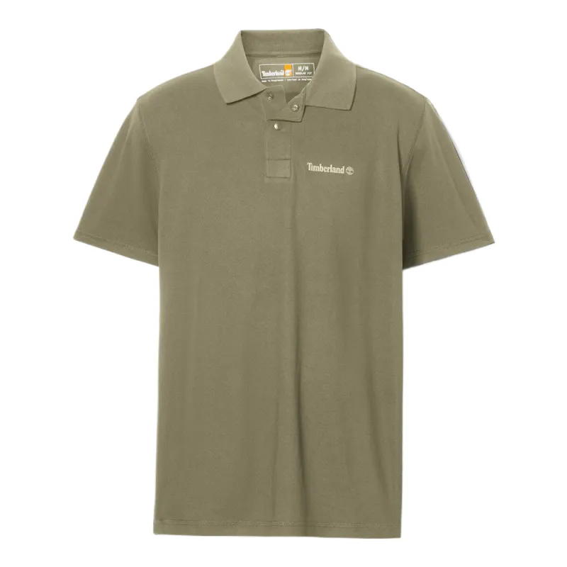 Timberland Polo Shirts Men's Green Polo Collar Moderate