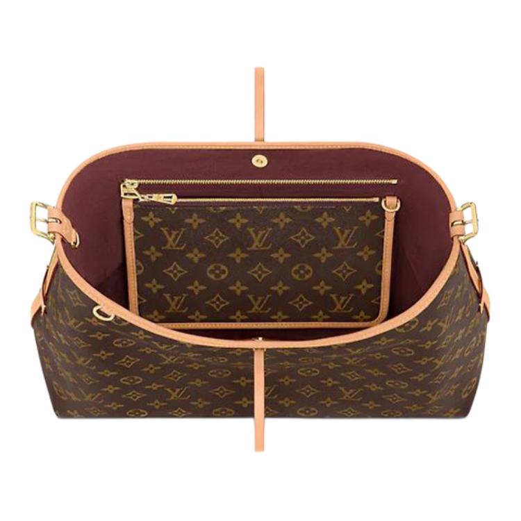 Женская сумка Louis Vuitton Carryall MM (коричневая) — фото 5