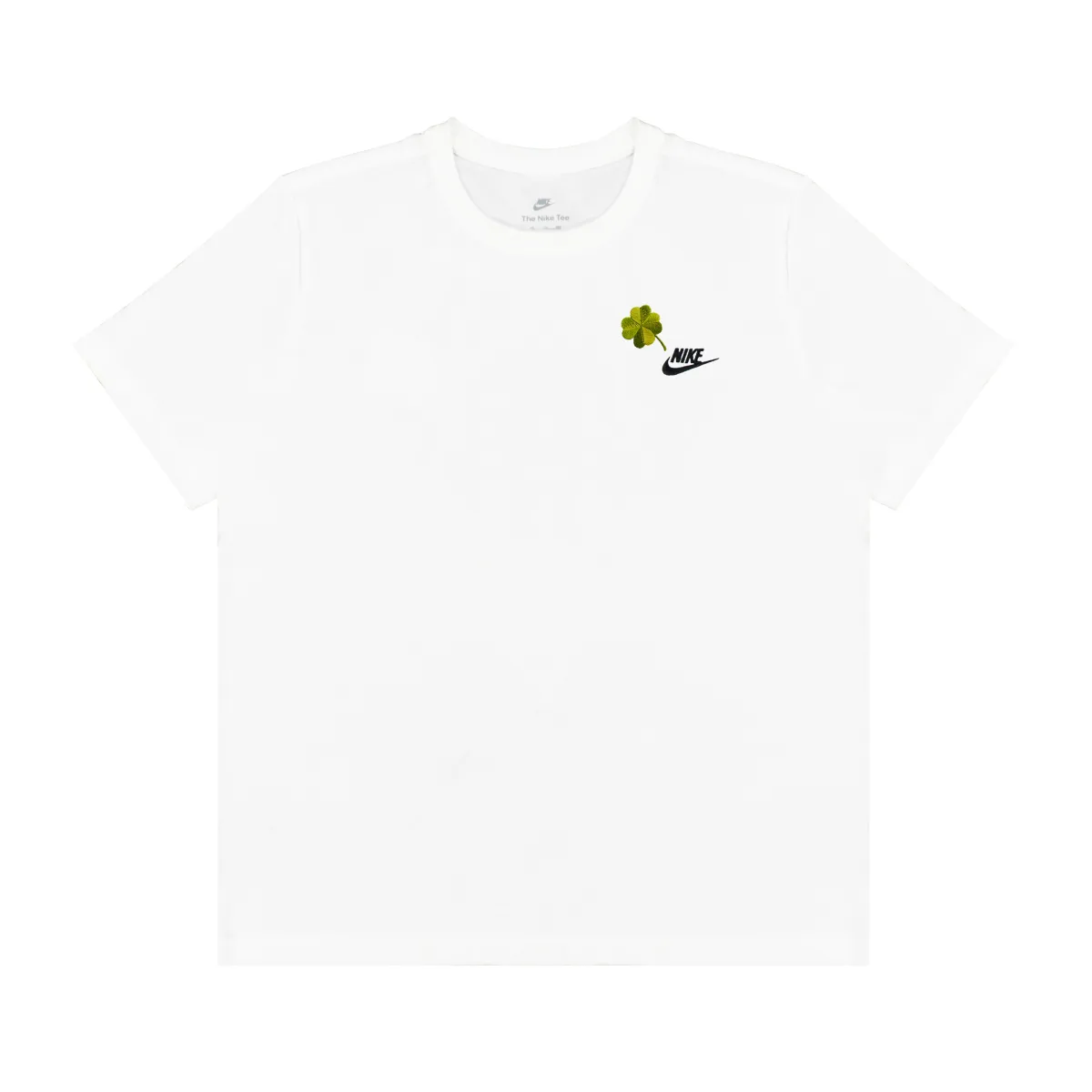 Nike Swoosh T-Shirts Unisex White Crew Neck Moderate Straight Fit