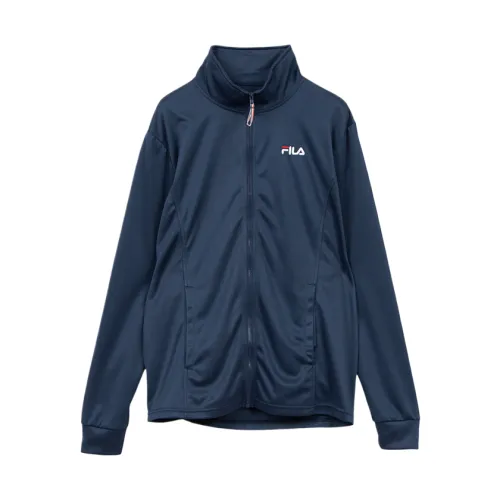 FILA Jackets Women's Dark Blue Stand Collar Moderate Soft Shell
