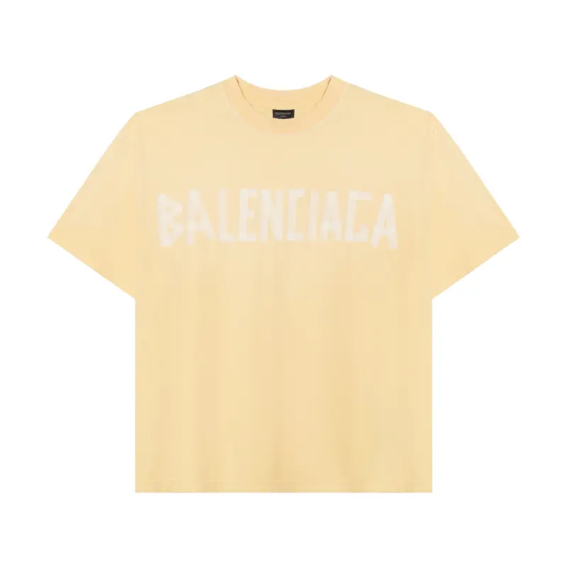 Balenciaga Logo Printed Crewneck T Shirt