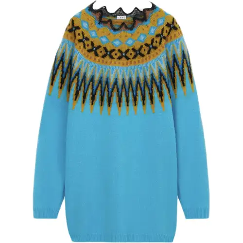 Loewe fairisle-pattern round-neck sweater