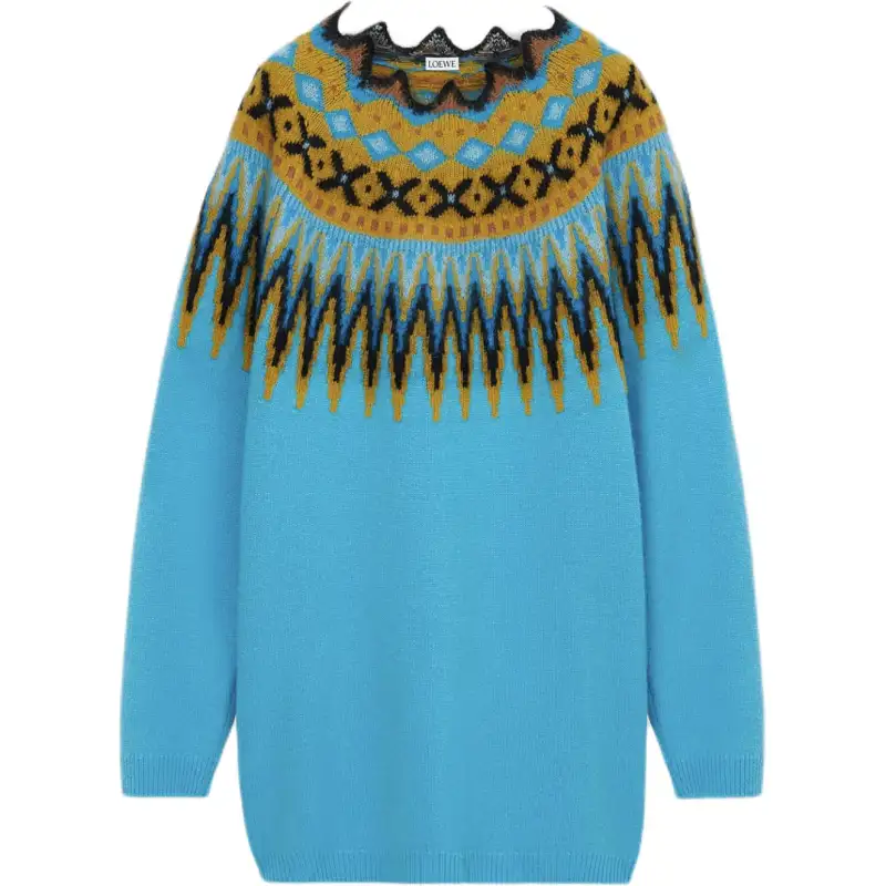 Loewe fairisle-pattern round-neck sweater