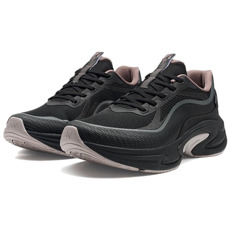 XTEP Breathable, Lightweight Coverage Low top Casual Running Shoes Women’s Black Purple
